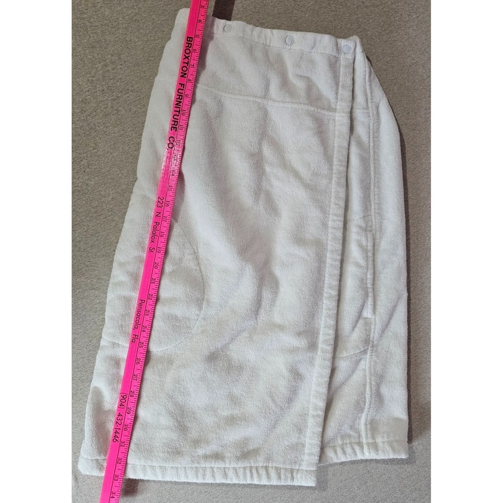Hammacher Schlemmer White 100% Cotton Turkish Terry Women's Bath Wrap Swim Towel